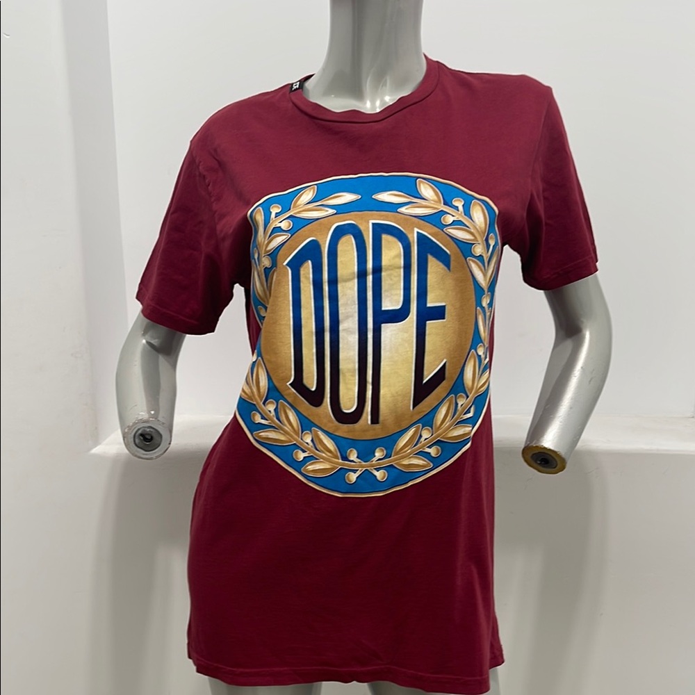 DOPE Red Graphic Short Sleeve Tee Size S Made In Los Angeles